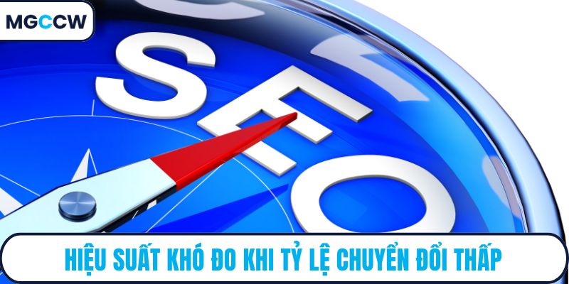 Hiệu suất khó đo khi tỷ lệ chuyển đổi thấp
